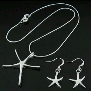 New  sterling silver Starfish set